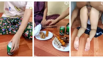 ဘီယာလေးသောက်ရင်း ဖီးလ်တက်သွားလို့ဖင်ကုန်းပေးတဲ့ ဆော်လေး အောကား